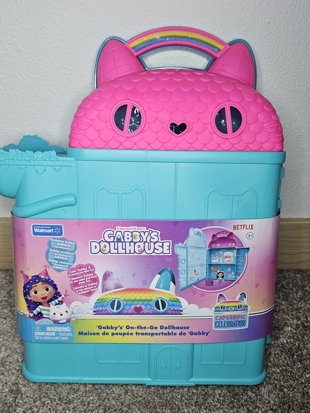 Gabby's Dollhouse On-the-Go Carry Case Playset - Pink & Teal